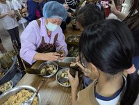 金門古寧頭社區邀學生共包粽 傳承端午文化