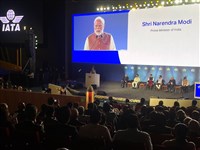 莫迪出席IATA年會  推動印度成為全球航空樞紐