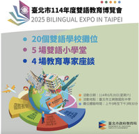 北市雙語教育博覽會28日登場  動靜兼具議題多元
