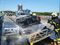 金門大橋首次火燒車 無人傷亡起火原因調查中