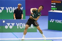 周天成美國羽賽直落二奪勝  攜廖倬甫晉男單4強
