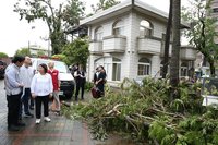 黃敏惠勘災滑摔倒地手部紅腫 自嘲「肉多沒事」
