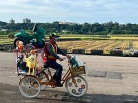 台中外埔復古三輪車 懷舊叫賣聲推廣環保回收