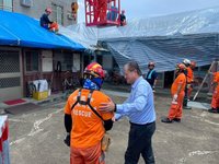 颱風災後重建　消防署長蕭煥章南下謝義消、志工