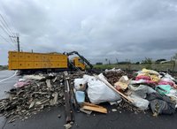 丹娜絲重創台南 彰化環保局助清出5百公噸廢棄物