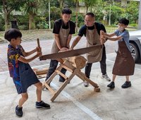北科大舉辦木工營　帶國小生打造蜂巢庇護獨居蜂