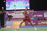 周天成逆轉勝前印度一哥  晉中國羽球賽男單8強