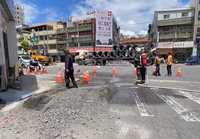 彰化市施工挖破天然氣管線　緊急止漏狀況排除