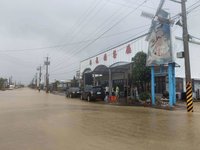 台17線嘉縣東石路段　淹水封閉車道