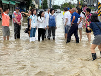 大雨強襲雲林縣致大湖口溪水暴漲　斗南300戶受災