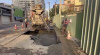 高雄大寮路面現大坑洞　台電：建案供電工程已回填