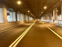 竹縣台61鳳鼻尾隧道內劃設雙白實線　禁變換車道