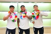 成都世運會金牌選手返台  鄭世忠接機表達感謝