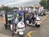 罷團竹北機車隊掃街　林思銘竹東車隊宣傳反罷免
