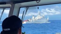 中國科研船闖台灣海域　海巡2艦2艇強勢驅離