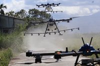 化學兵合作民間無人機　突破地形大範圍消毒花蓮災區