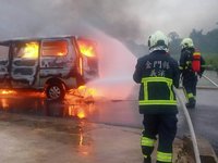 金門金湖水庫旁汽車火警　車內1人明顯死亡