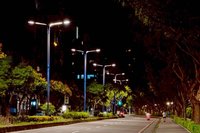 竹縣興隆路換裝專利竹北燈　打造安全夜間運動環境