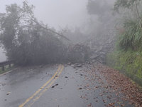 宜蘭太平山遊樂區聯外道路坍塌　預計中午搶通