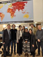 駐法國代表郝培芝參訪無國界記者組織　台灣獲稱許為全球榜樣