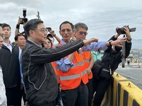 關心馬太鞍溪橋工程  卓榮泰：人不一定勝天要順天