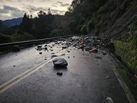 宜蘭太平山遊樂區聯外道路坍塌　預計午後搶通