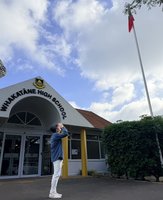 澎湖海事訪紐西蘭交流　異國校園升中華民國國旗