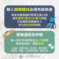 國外網購醫療器材未經申請　高雄開罰52件