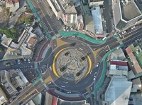 導入多車道螺旋圓環設計　台南新營圓環分流更明確