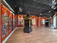 北港朝天宮展出2頂祖媽轎、國寶畫師彩繪門神