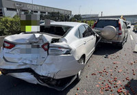 國1南下台中神岡段　5車連環撞釀6傷