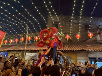 印度華人喜迎新年熱鬧滾滾　舞獅採青屢掀高潮