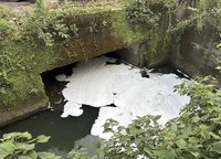 源遠路大排再現泡沫　點交消防車填原液洩漏罰10萬