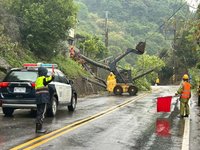 台8線東勢段路樹倒塌一度受阻 上午搶修雙向通行