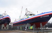 關務署2艘100噸級巡緝艇　台船承造舉行命名下水典禮