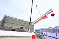 彰化鹿港全民運動館工程上梁　完工可服務16萬人口