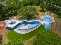 宜蘭運動公園遊戲場啟用　雲朵彩虹意象吸睛
