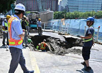 敦化北路巷弄路面塌陷瓦斯逸散　中工：範圍未擴大