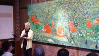 蔣勳畫作「祇樹給孤獨園」 在新港培桂堂展出