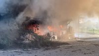 宜蘭五結中古電器倉庫起火  濃煙竄天無人傷亡