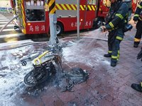 台大兒童醫院外電輔自行車自燃　所幸無人受傷
