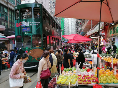 香港農曆新年 湧現買花人潮