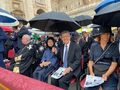 陳建仁出席教廷大典  當面向教宗轉達蔡總統問候