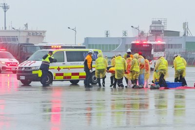 桃園機場舉行空難災害防救演習 強化應變量能