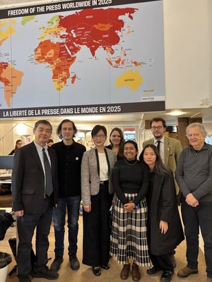 郝培芝參訪無國界記者組織　台灣獲稱許為全球榜樣