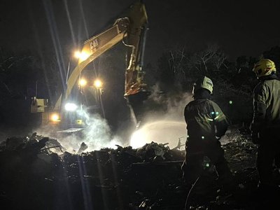 台南烏樹林暫置場大火悶燒　灌救13天完全撲滅