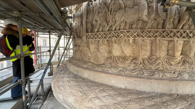 特派在現場/登上高空鷹架 揭密古羅馬皇帝紀念柱修復工程