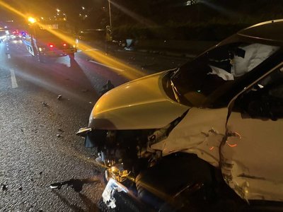 國道1號苗栗三義路段9車追撞　1人受傷送醫