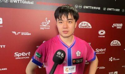 林昀儒闖進WTT新加坡大滿貫賽4強　盼繼續享受比賽[影]