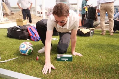 台中足球園區工程達7成　副球場人工草皮拚國際認證